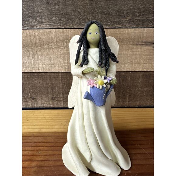 Kneaded Angel With Watering Can 8” Tall - Picture 1 of 5